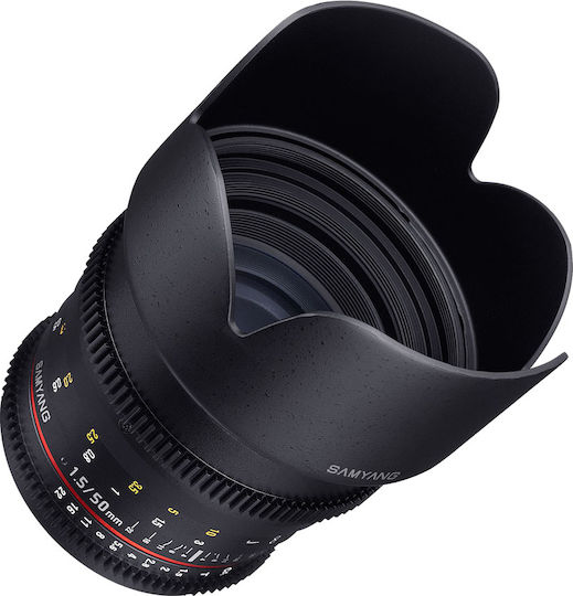 Samyang Cadru complet Obiectiv Foto 50mm T1.5 AS UMC VDSLR Fix pentru Montura Canon EF Black