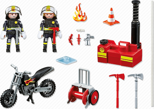 Playmobil Stadt Aktion Feuerwehrleute mit Wasserpumpe für 5-10 Jahre