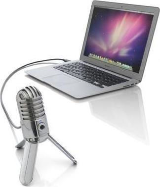 Samson Condensator (diafragmă mare) Microfon USB Meteor Mic - USB Tabletop Vocal în Culoare Silver