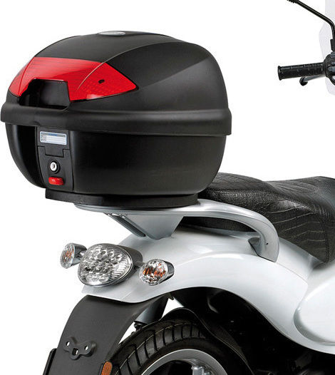 Kappa Moto K30N Monolock Μπαγκαζιέρα Μοτοσυκλέτας με Κόκκινα Αντανακλαστικά 30lt Μαύρη