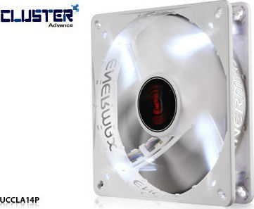 Enermax Cluster Advance Case Fan 140mm (1500rpm / 92.21cfm) με Λευκό Φωτισμό και Σύνδεση 4-Pin PWM