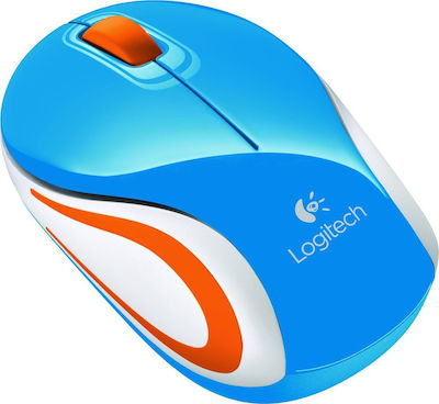 Logitech M187 Wireless Mini Mouse Blue / Orange