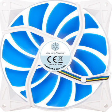 Silverstone FQ122 Case Fan 120mm (1500rpm / 63.8cfm) Χωρίς Led Φωτισμό και Σύνδεση 4-Pin PWM Λευκό