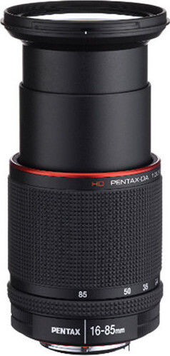 Pentax Crop Kameraobjektiv HD DA 16-85mm f/3.5-5.6 ED DC WR Weitwinkel-Zoom für Pentax K Mount Black