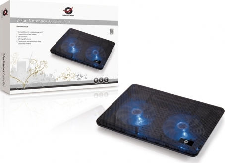 Conceptronic Thana Cooling Pad για Laptop έως 15.6" με 2 Ανεμιστήρες και Φωτισμό