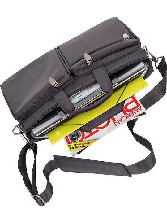Rivacase Tiergarten 8530 Αδιάβροχη Τσάντα Ώμου / Χειρός για Laptop 16" σε Μαύρο χρώμα