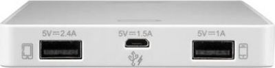 APC Power Bank 5000mAh με 2 Θύρες USB-A Λευκό