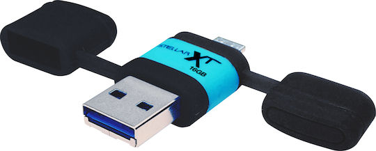 Patriot Stellar Boost XT 16GB USB 3.1 Стик с връзка USB-A & micro USB-B Тюркоазен