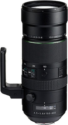 Pentax Crop Camera Lens HD D FA 150-450mm F4.5-5.6 ED DC AW Tele Zoom for Pentax K Mount Black