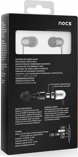 Nocs NS600 In-ear Handsfree Headphones with Connector 3.5mm Black