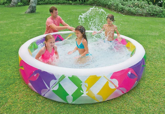 Intex Swim Center Pinwheel Children's Round Swimming Pool 840lt Inflatable 229x56cm