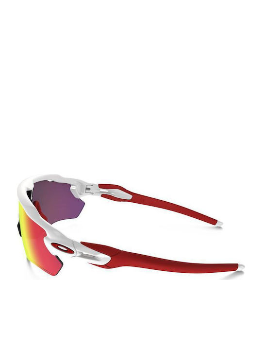 Oakley Radar Ev Path Ανδρικά Γυαλιά Ηλίου με Λευκό Κοκκάλινο Σκελετό και Μωβ Φακό OO9208-05