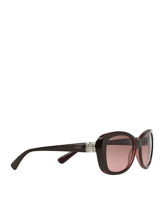 Vogue Women's Sunglasses with Burgundy Plastic Frame and Brown Gradient Lens VO2943SB 1941/14