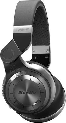 Bluedio T2 Plus Turbine Ασύρματα Bluetooth Over Ear Ακουστικά Μαύρα