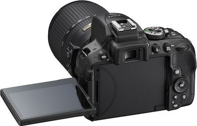 Nikon DSLR Φωτογραφική Μηχανή D5300 Crop Frame Kit (EF-S 18-135mm F3.5-5.6 IS USM + W-E1 Wi-Fi Adapter)Kit (AF-P DX 18-55mm F3.5-5.6G VR + AF-P DX 70-300mm F4.5-6.3G ED VR)Kit (HD DA 18-50mm F4-5.6 DC WR RE + DA 50-200mm F4-5.6 ED WR) Black