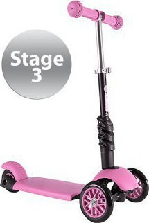 Y Volution Kinderroller Klappbar Y Glider 3 in 1 3-Rad mit Sitz Für 3+ Jahre Rosa