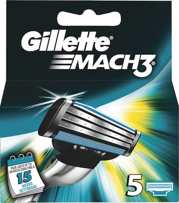 Gillette Mach3 Ανταλλακτικές Κεφαλές 5τμχ