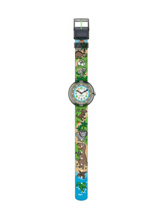 FlikFlak Kids Analog Watch with Fabric Strap Green