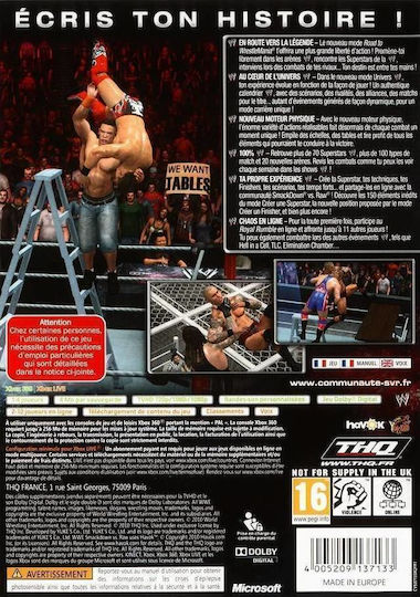 WWE SmackDown vs Raw 2011 Edition Xbox 360 Game