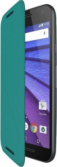 Motorola Book Δερματίνης Τιρκουάζ