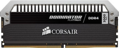 Corsair Dominator Platinum 16GB DDR4 RAM mit 2 Modulen (2x8GB) und Geschwindigkeit 3000 für Schreibtisch