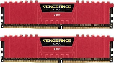 Corsair Vengeance LPX 8GB DDR4 RAM με 2 Modules (2x4GB) και Ταχύτητα 2400 για Desktop