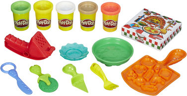 Hasbro Play-Doh Plastilină - Joc Kitchen Creations Pizza Party pentru 3+ Ani, 5buc B1856