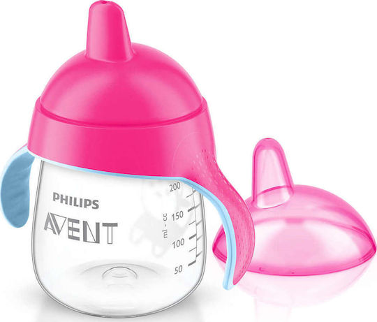Philips Educational Sippy Cup Plastic with Handles Pink for 12m+m+ 260ml