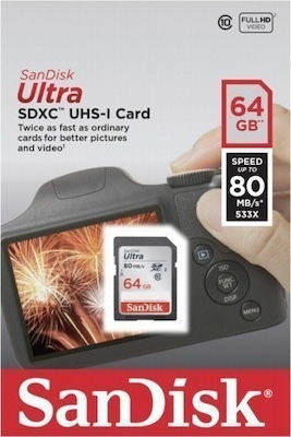 Sandisk Ultra SDXC 64GB Class 10 UHS-I