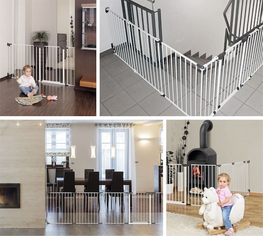 Reer Safety Gate Extensions with Screws, βιδωτό, βιδωτο made of Metal in White Color 60εκ. 1pcs