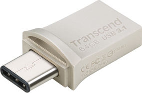 Transcend JetFlash 890 64GB USB 3.1 Stick with connection USB-A & USB-C Black