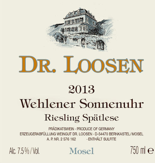 Dr Loosen Κρασί Wehlener Sonnenuhr Riesling Spatlese Riesling Λευκό Ημίγλυκο 750ml