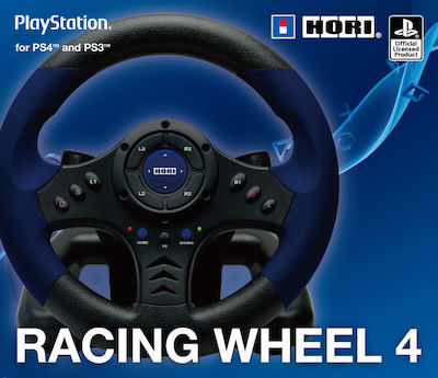 Hori Racing Wheel 4 Lenkrad mit Pedalen für PS3 / PS4 mit 180° Drehung