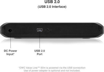 OWC Slim Externer Optisches Laufwerk Aufnahme/Wiedergabe Blu-Ray für Schreibtisch / Laptop