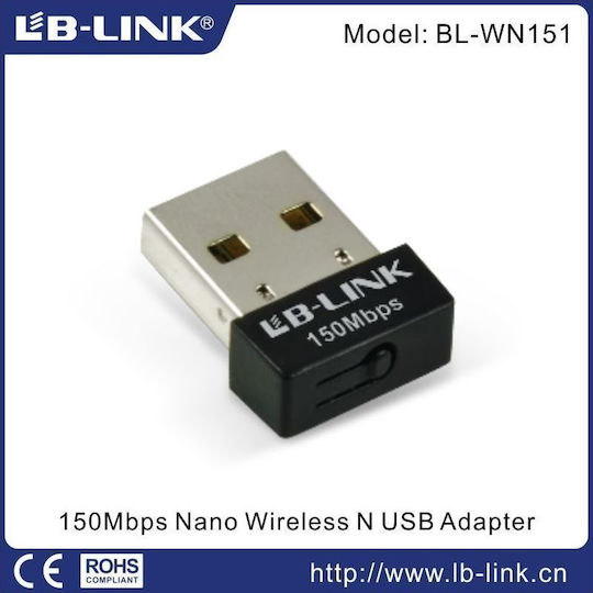LB-Link BL-WN151 Αντάπτορας Δικτύου USB με Ασύρματη Σύνδεση Wi-Fi 150Mbps