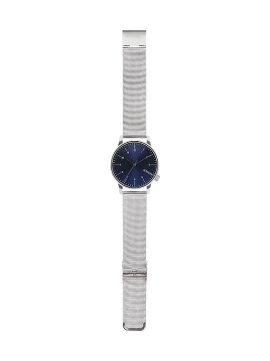 Komono Winston Damen Uhr mit Silber Metallarmband