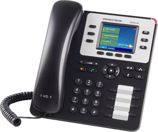 Grandstream GXP2130 v2 Ενσύρματο Τηλέφωνο IP 3 γραμμών Μαύρο