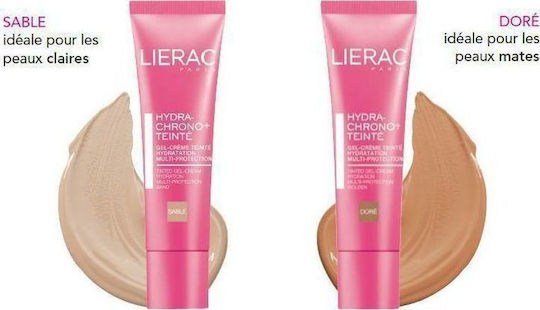 Lierac Hydra Chrono+ Sable 24ωρο Gel Προσώπου Ημέρας με Χρώμα για Ενυδάτωση & Ατέλειες 30ml