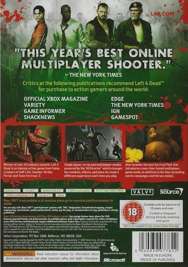 Left 4 Dead (GOTY) Edition Xbox 360 Game