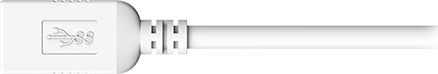 Kanex Конвертор USB-C мъжки към USB-A женски Бял 1бр KU3CA107I