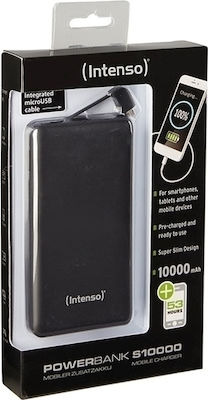 Intenso S10000 Power Bank 10000mAh με Θύρα USB-A Μαύρο
