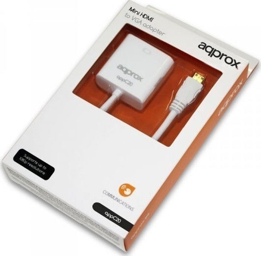 Approx APPC20 Μετατροπέας mini HDMI male σε VGA female Λευκό