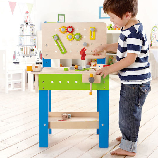 Hape Kids Wooden Workbench for 3+ Years 13 cm 35 Pieces