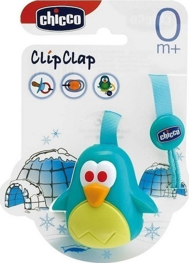 Chicco Pacifiers Accessories Clip Clap with Animals made of Plastic Polychrome 00587-00 Penguin