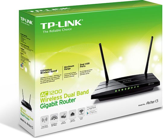 TP-LINK Archer C5 v2 Ασύρματο Router με 4 Θύρες Gigabit