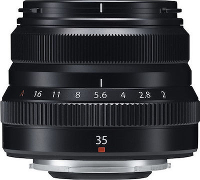 Fujifilm Crop Φωτογραφικός Φακός Fujinon XF 35mm F2 R WR Σταθερός για Fujifilm X Mount Black