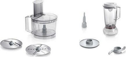 Bosch Multifunctional Food Processor 800W with Pot 2.3lt and Jug Blender White