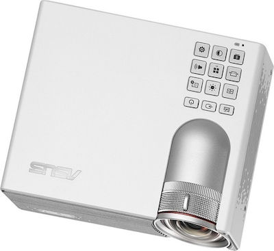 Asus P3B Projector Τεχνολογίας Προβολής DLP (DMD) Λάμπας LED με Φυσική Ανάλυση 1280 x 800 και Φωτεινότητα 800 Ansi Lumens με WiFi Λευκός