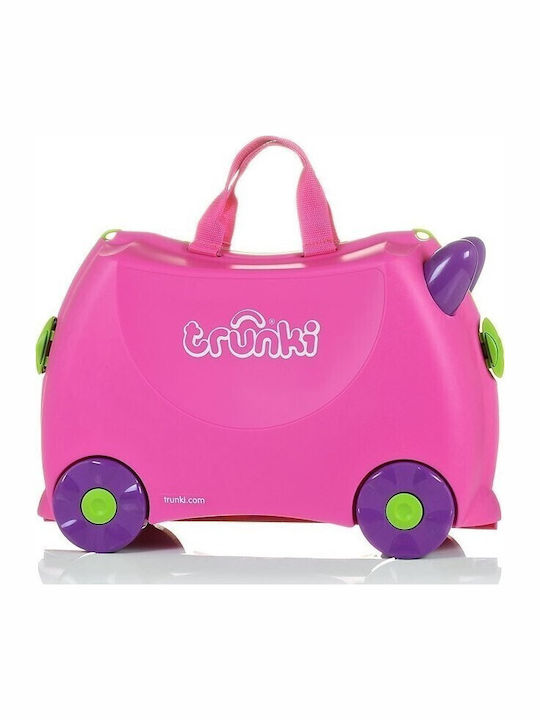 Trunki Trixie Детски Кабинен Твърд Куфар за Пътуване Розов с 4 Колела Височина 31см