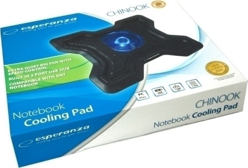 Esperanza Chinook Cooling Pad για Laptop έως 15.6" με 1 Ανεμιστήρα και Φωτισμό
